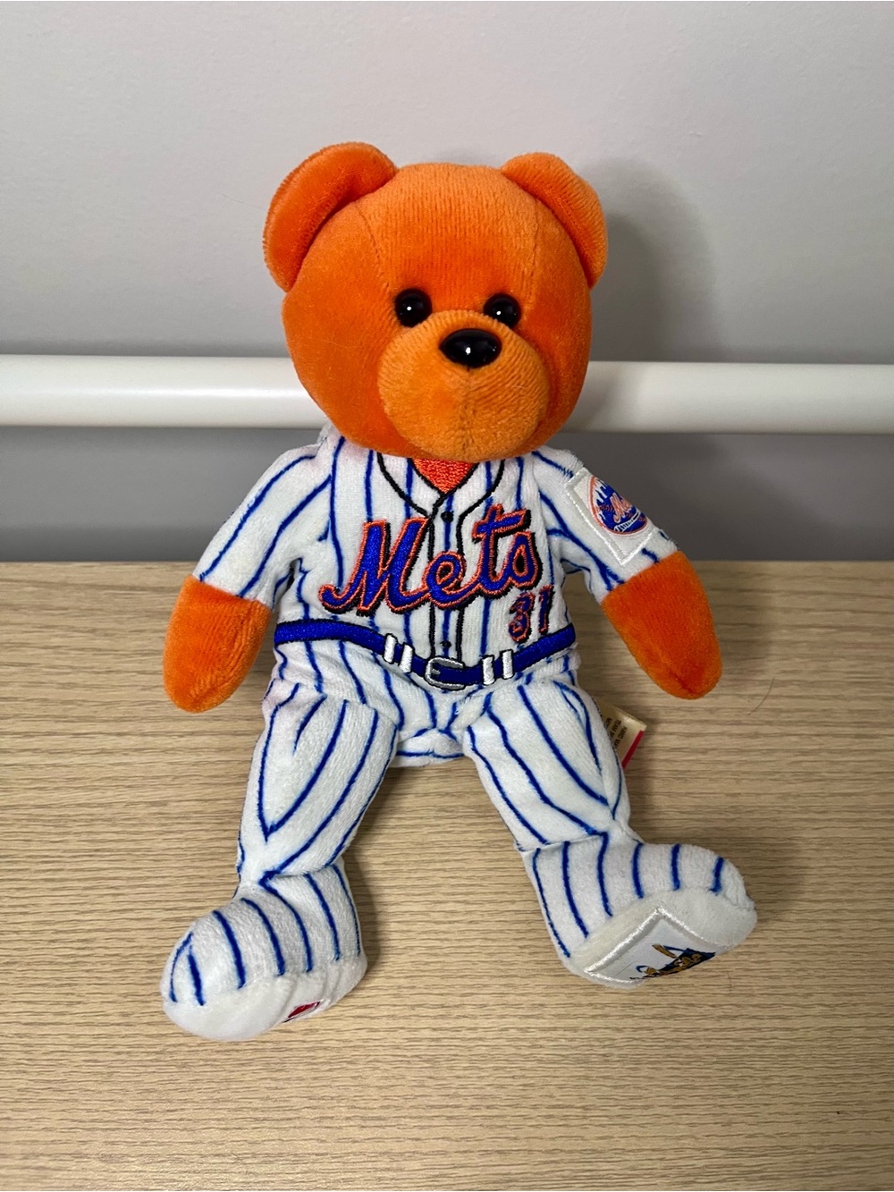 Vintage Mike Piazza #31 New York Mets Plush Bear - Team Beans - Authentic MLB 8”
